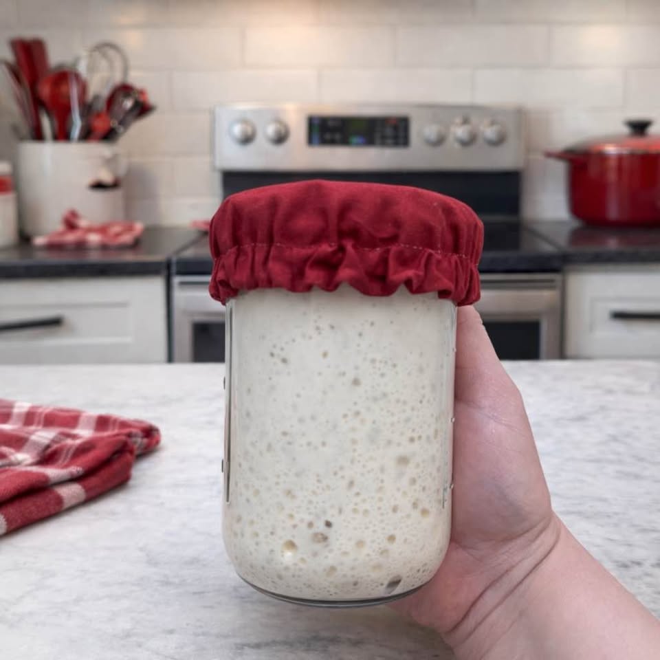 RED Themed Sourdough Starter Kit with Dehydrated Sourdough Starter