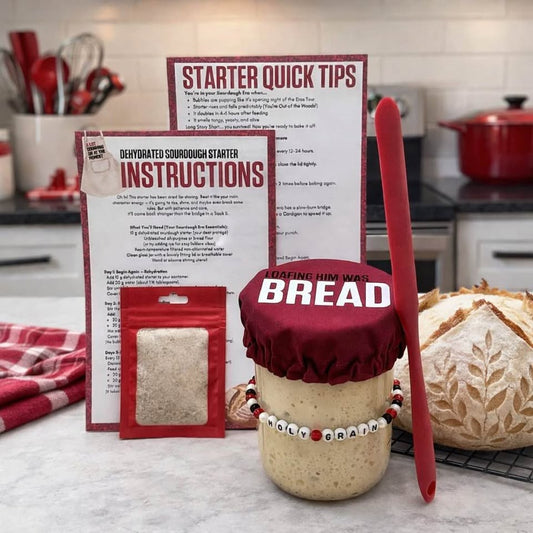 RED Themed Sourdough Starter Kit with Dehydrated Sourdough Starter