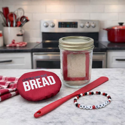 RED Themed Sourdough Starter Kit with Dehydrated Sourdough Starter